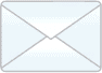A white envelope on a white background, accompanied by an envelope size guide.