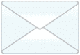 A white envelope, detailed in an Envelope Size Guide, on a white background.