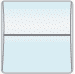 A blue square envelope with white dots on it comes with an envelope size guide.