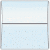 A white envelope with a light blue background featuring an envelope size guide.