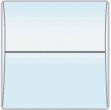 A guide to envelope sizes: a white envelope with a blue background.