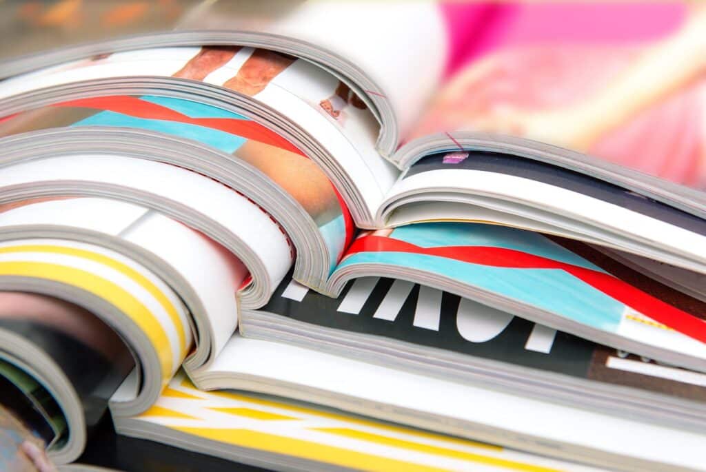 Stack of catalogs for catalog marketing businesses