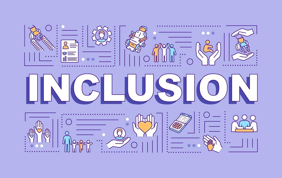 Inclusive print design shown in an infographic