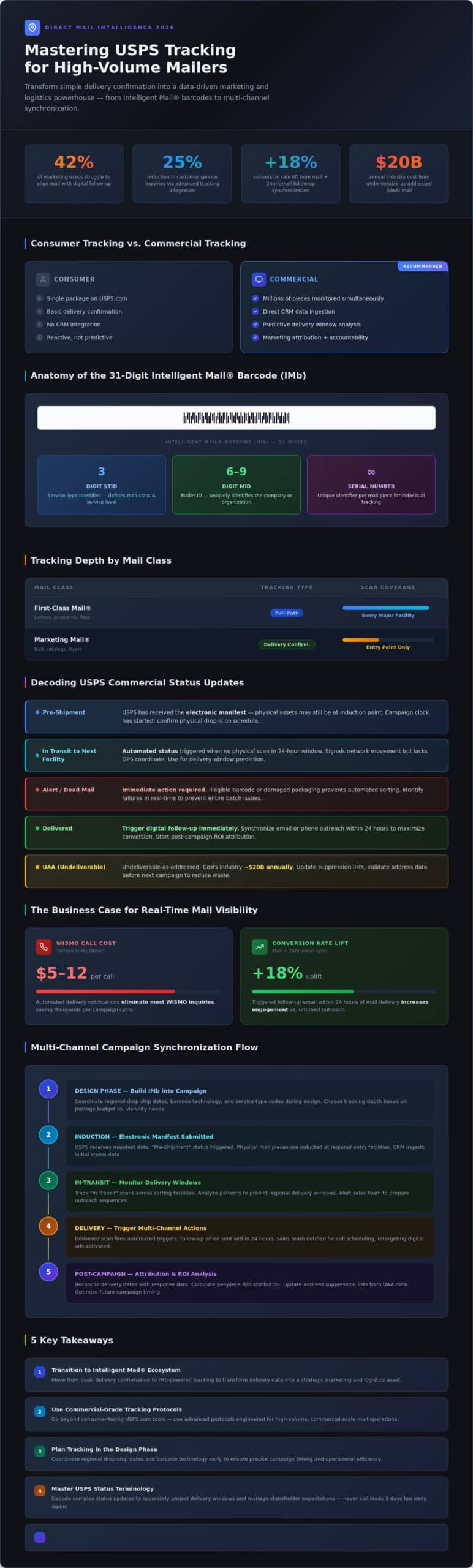 US Post Office Tracking: A Strategic Guide for Commercial Mailers in 2026 - Infographic