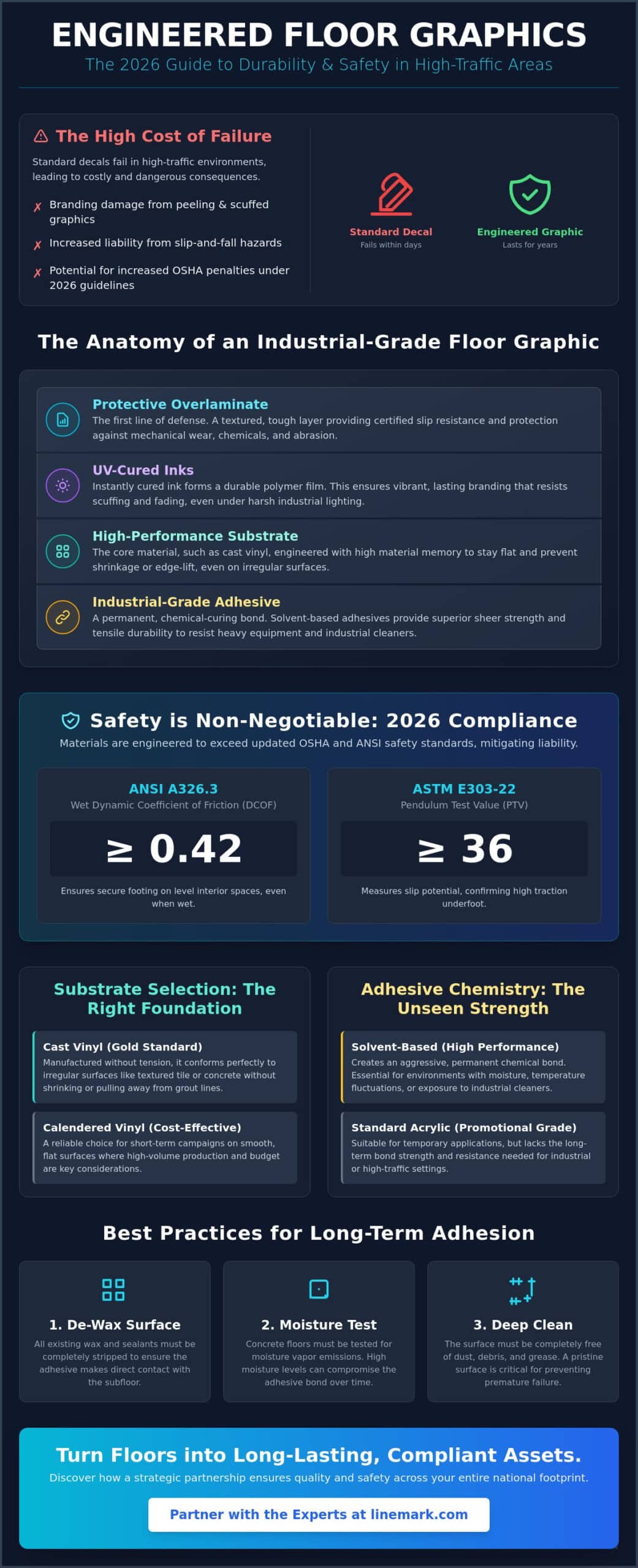 Durable Floor Graphics for High Traffic Areas: The 2026 Professional Guide - Infographic