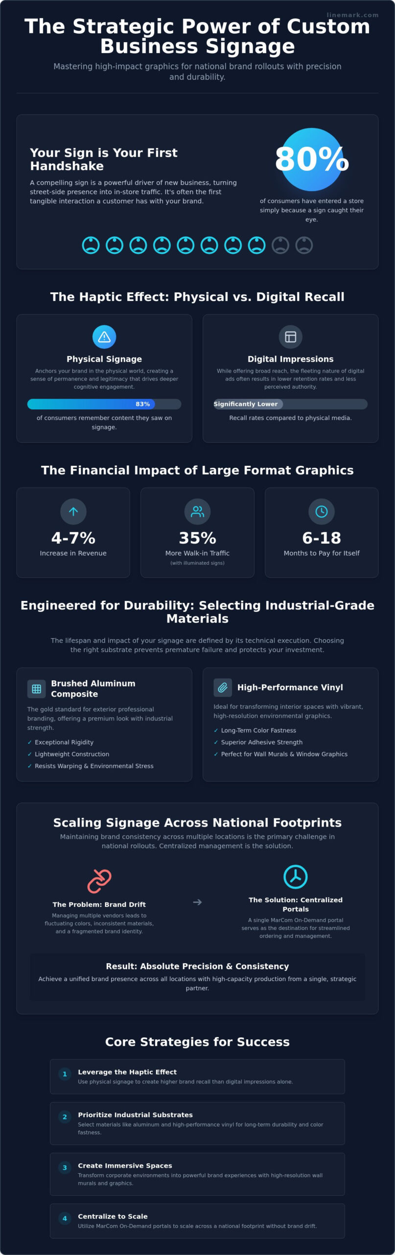Custom Business Signage: A Strategic Guide to High-Impact Large Format Solutions in 2026 - Infographic