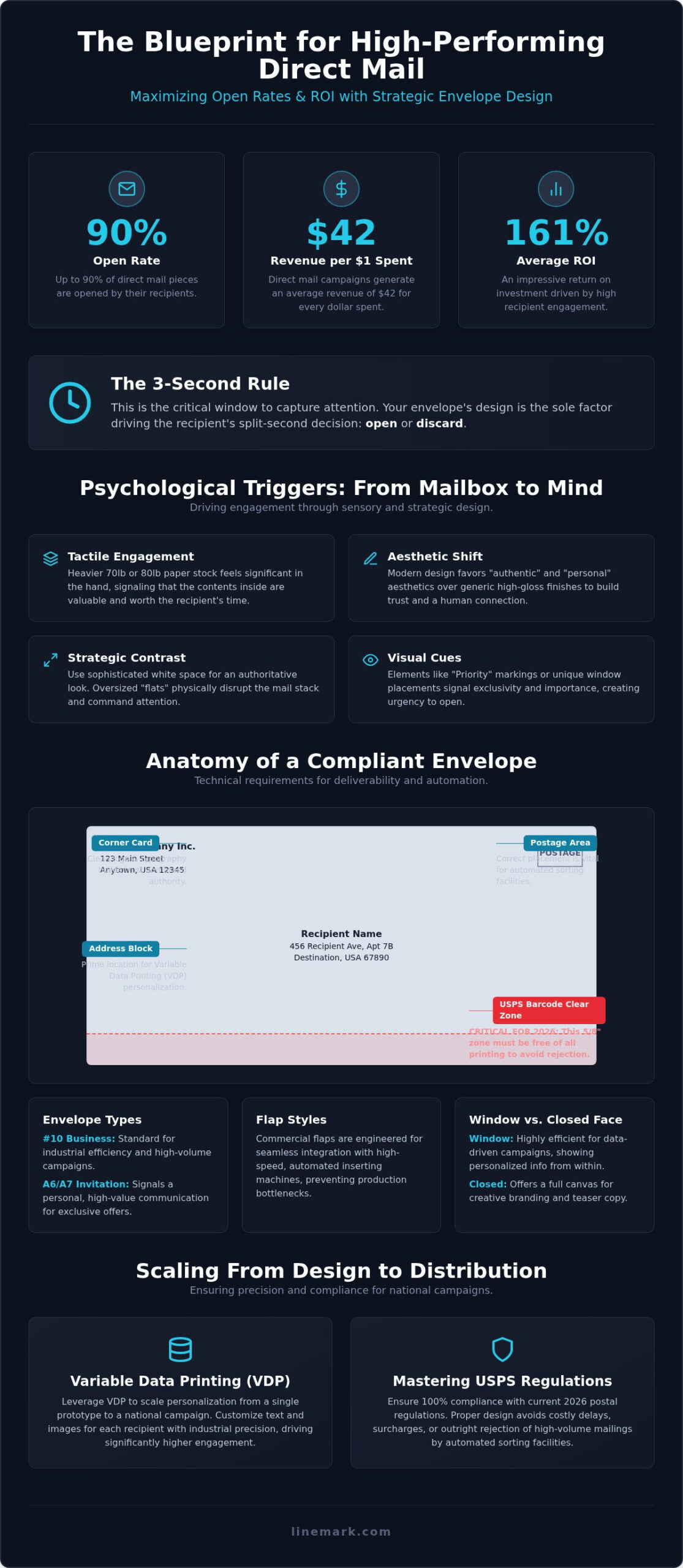Direct Mail Envelope Design: Strategic Open-Rate Optimization for 2026 - Infographic