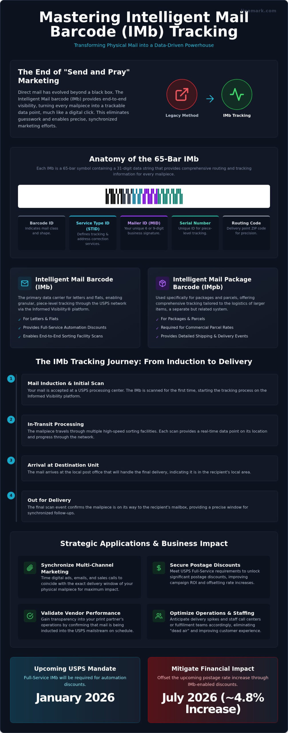 Intelligent Mail Barcode Tracking: 2026 Strategic Guide - Infographic
